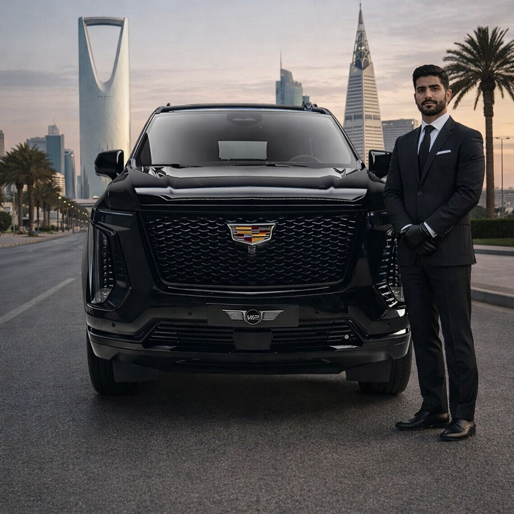 Cadillac Escalade With Driver in Saudi Arabia