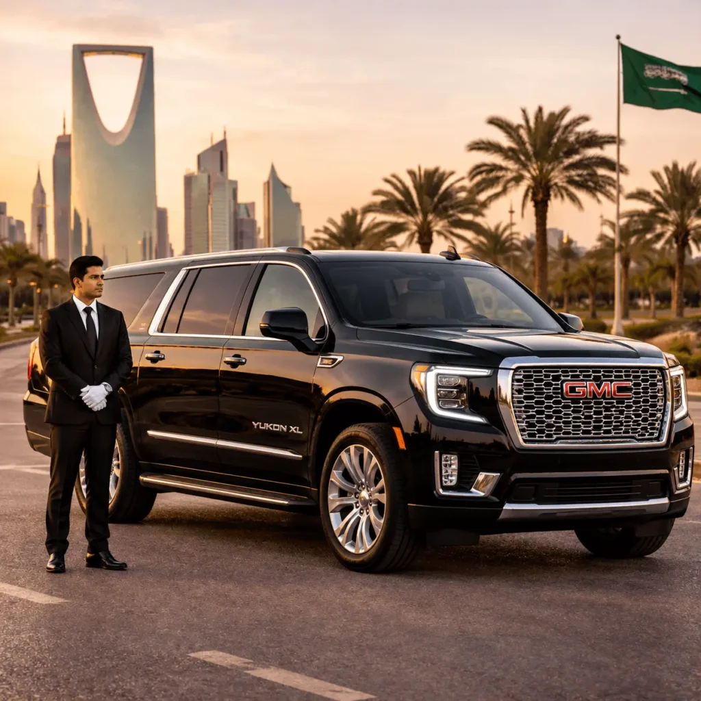 GMC Yukon XL with chauffeur in Riyadh