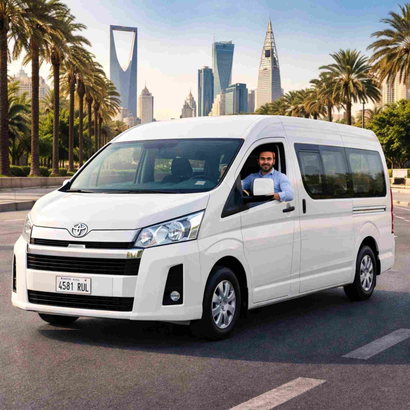 Toyota HiAce With Driver in Saudi Arabia