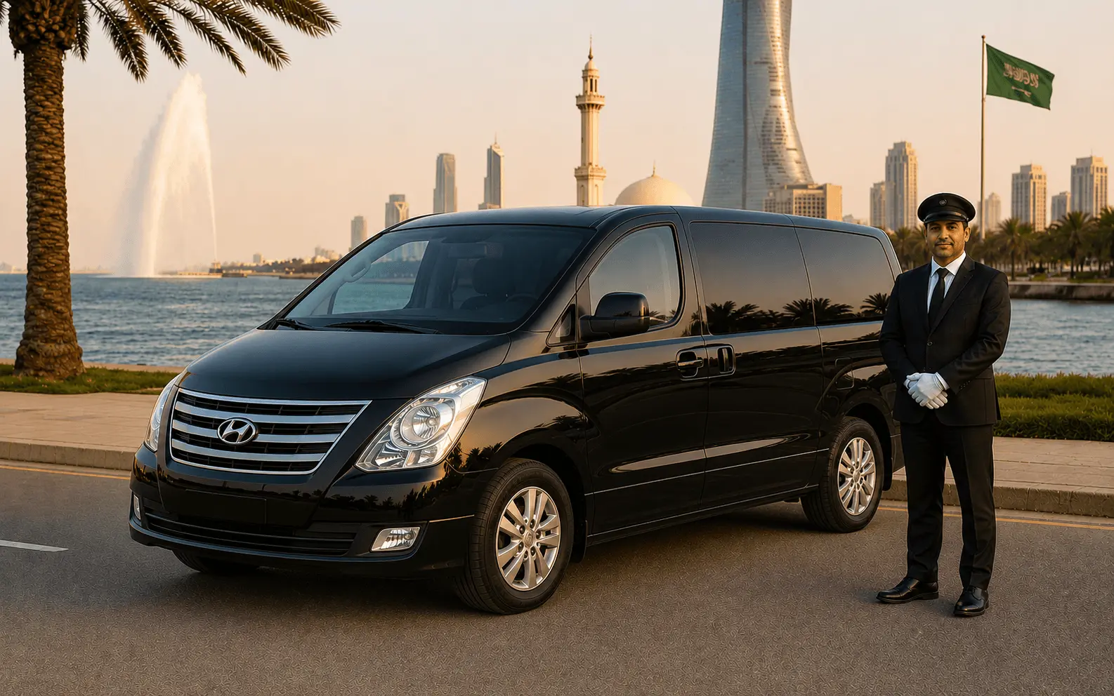 Hyundai H1 with driver