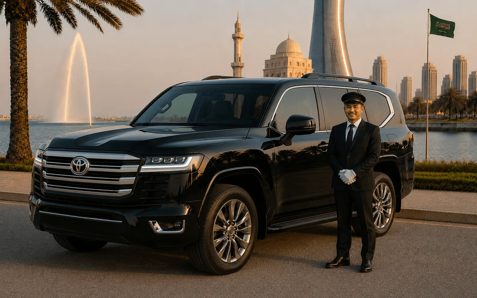 Toyota Land Cruiser with Chauffeur in Saudi Arabia