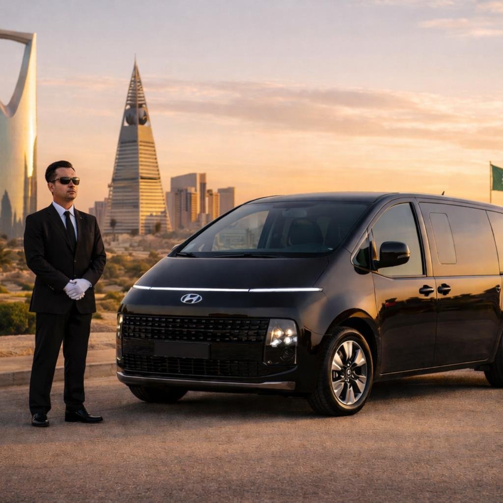 Luxury Hyundai Staria with driver